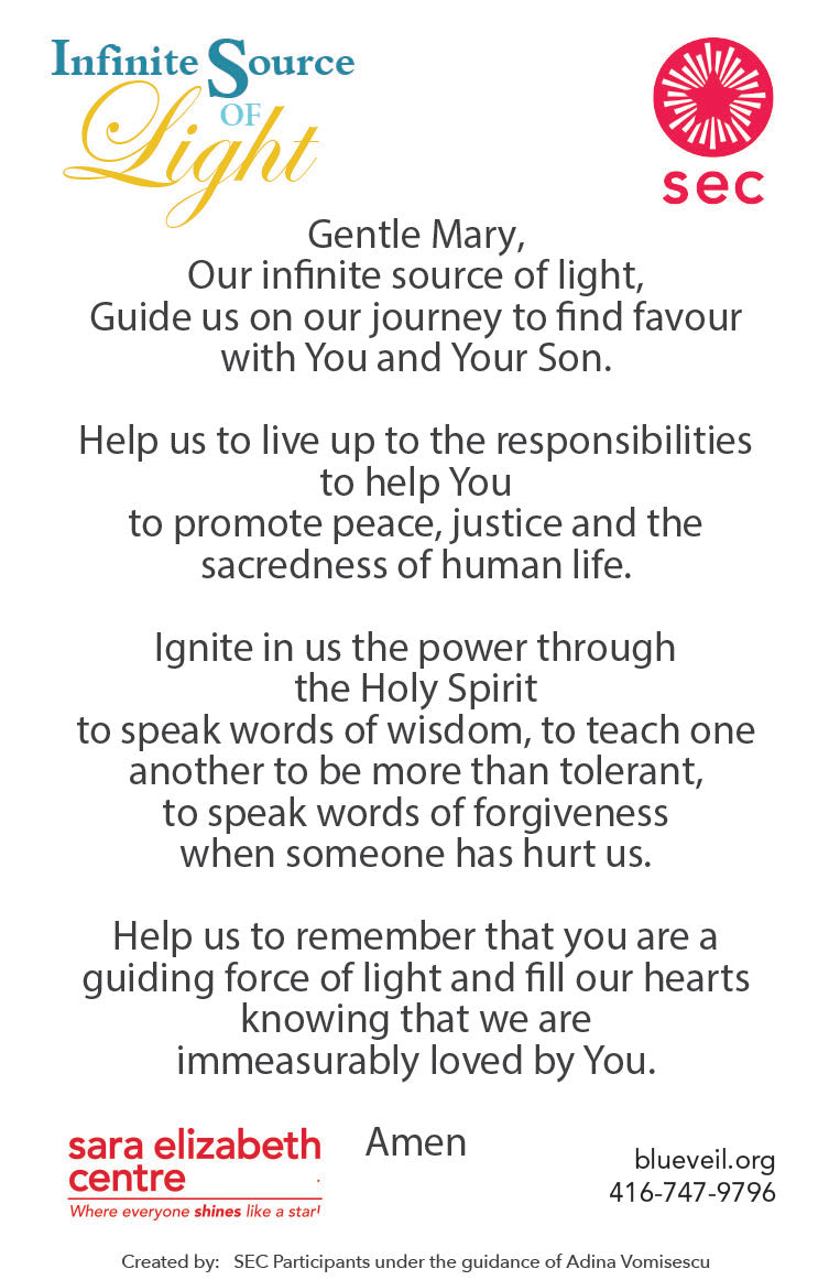 Infinite Source of Light  - Prayer Card (25/pkg)